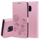 HAT PRINCE Imprinted Rose Wallet Leather Phone Case for Huawei Mate 20 Pro – Pink