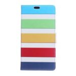 Pattern Printing PU Leather Wallet Protective Shell with Stand for Huawei Enjoy 9 / Y7 Pro (2019) – Colorful Strip