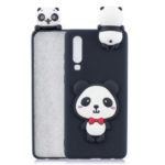 3D Pattern TPU Soft Case for Huawei P30 – Panda with Red Bowknot
