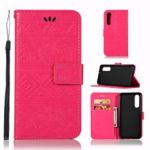 Imprint Elephant Leather Wallet Case for Huawei P30 – Rose