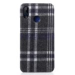 For Huawei P20 Lite / Nova 3e (China) Lattice Pattern Cloth Coated PC Case – Black