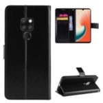 Crazy Horse Wallet Stand Leather Phone Case for Huawei Mate 20 – Black