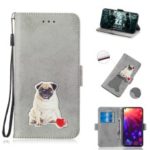 Vintage Pattern Printing PU Leather Stand Case for Huawei Honor View 20 / V20 – Grey