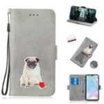 Vintage Pattern Printing PU Leather Stand Wallet Case Cover for Huawei P30 – Grey