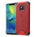 Glitter Powder Drop Resistant PC TPU Hybrid Mobile Casing for Huawei Mate 20 Pro – Red