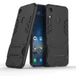 For Huawei Honor 8A Cool Guard Kickstand PC + TPU Hybrid Phone Case – Black