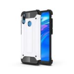 For Huawei Y7 (2019) Armor Guard Plastic + TPU Hybrid Mobile Case – White