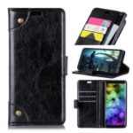 Nappa Texture Wallet Stand Leather Case for Motorola P40 – Black