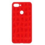 3D Diamond Texture TPU Case for Xiaomi Mi 8 Lite / Mi 8 Youth (Mi 8X) – Red