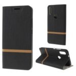 Cross Texture Card Holder Leather Flip Case for Xiaomi Mi Play – Black
