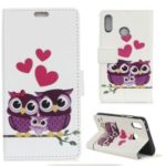 Pattern Printing Wallet Leather Case for Xiaomi Redmi Note 7 – Sweet Owl Family