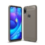 Carbon Fiber Texture Brushed TPU Cover for Xiaomi Mi Play – Grey