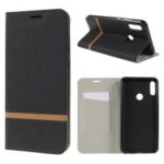 Cross Pattern Leather Card Holder Phone Case (Built-in Steel Sheet) for Asus Zenfone Max Pro (M2) ZB631KL – Black