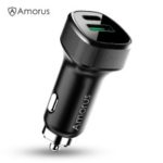 AMORUS CC-76 36W Mini QC3.0 Quick Type-C PD Fast Charging Car Charger Adapter for iPhone Samsung Huawei etc.