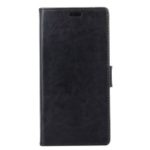Crazy Horse Texture Wallet Stand Leather Cell Phone Case for Vodafone Smart E9 – Black