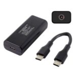DC 5.5×2.1mm Jack Input to USB-C Type-C Power Plug Charge Cable 45w for Macbook Laptop Phone