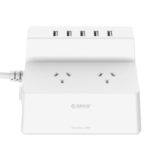 ORICO 2 AC Outlet Surge Protector with 5 USB Charging Port (ODC-2A5U-V1-US)