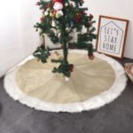 3D Christmas Plush Long Haired Tree Skirts Xmas Party Decor – 36 inches
