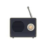 KINGXBAR Retro Style Bluetooth Speaker for iPhone Huawei, etc – Dark Blue