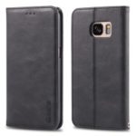 AZNS Retro Style PU Leather Protective Mobile Case for Samsung Galaxy S7 SM-G930 – Black