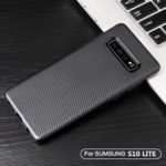 Carbon Fiber Texture Soft TPU Case for Samsung Galaxy S10 Lite – Black