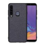 Cloth Texture PU Leather TPU Phone Case for Samsung Galaxy A9 (2018)/A9 Star Pro/A9s – Dark Blue
