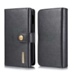 DG.MING Split Leather Wallet Style Case for Samsung Galaxy S10e – Black