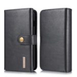 DG.MING Split Leather Wallet Style Case for Samsung Galaxy S10 – Black
