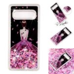 Moving Glitter Powder Sequins Patterned TPU Case for Samsung Galaxy S10 – Pretty Girl’s Back