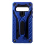 Drop-proof Rugged PC + TPU Hybrid Case with Kickstand for Samsung Galaxy S10 Plus – Blue