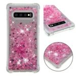 Glitter Powder Quicksand [Shockproof] TPU Gel Casing for Samsung Galaxy S10 Plus – Red