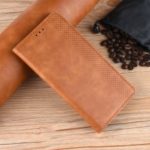 Vintage Style Auto-absorbed Leather Wallet Case for Sony Xperia XZ4 Compact – Brown