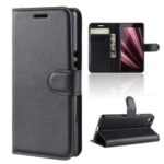 Litchi Texture Wallet Leather Flip Case for Sony Xperia XZ4 Compact – Black