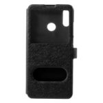 Silk Texture Dual View Window Leather Flip Case for Huawei Huawei P Smart (2019) – Black