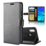 Crazy Horse PU Leather Stand Wallet Flip Case for Huawei Y7 (2019) – Black