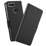 Magnetic Adsorption Leather Flip Stand Case with Card Holder for Huawei Honor V20 – Black