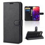 Litchi Texture Wallet Stand Leather Case for Huawei Honor View 20 / Honor V20 – Black