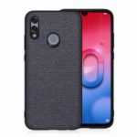 Cloth + PU Leather + TPU Cell Phone Case for Huawei P Smart (2019) / Honor 10 Lite – Dark Blue