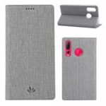 VILI DMX Cross Texture Leather Stand Case with Card Slot for Huawei nova 4 – Grey
