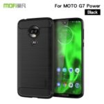 MOFI Carbon Fiber Texture Brushed TPU Case for Motorola Moto G7 Power – Black