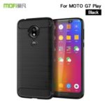 MOFI Carbon Fiber Texture Brushed TPU Case for Motorola Moto G7 Play – Black