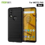 MOFI Carbon Fiber Texture Brushed TPU Case for Motorola P40 – Black