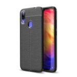 Litchi Skin Soft TPU Protective Case for Xiaomi Redmi Note 7 – Black
