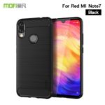 MOFI Carbon Fiber Texture Brushed TPU Case for Xiaomi Redmi Note 7 – Black