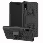Cool Tyre PC + TPU Hybrid Case with Kickstand for Asus Zenfone Max Pro (M2) ZB631KL – Black