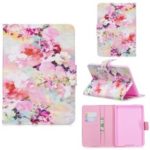 Pattern Printing Leather Wallet Stand Case for Amazon Kindle Paperwhite 4/3/2/1 – Pretty Flowers