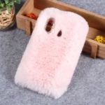 Rhinestone Soft Fur Coated TPU Protection Mobile Phone Case for Huawei nova 3 – Pink