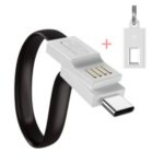 FLOVEME Portable Keychain Type-C Data & Charge Cable for Xiaomi Samsung, etc – Black