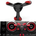 Triangle Construction Car Air Outlet Mount 360-Degree Rotary Phone Holder for Audi A3/S3  – Black / Red