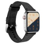 Nylon Woven Watch Band Strap for Apple Watch Series 4 40mm / Series 3 2 1 38mm – Black